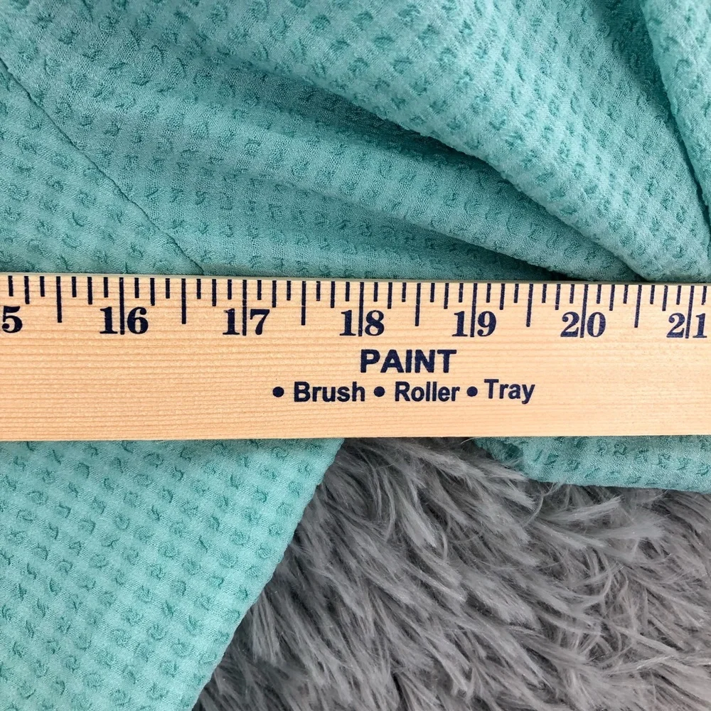 Shein Crop Top Womens 2XL Curve Blue Bustier Square Neck Lace Balloon Sleeve - Picture 4 of 10